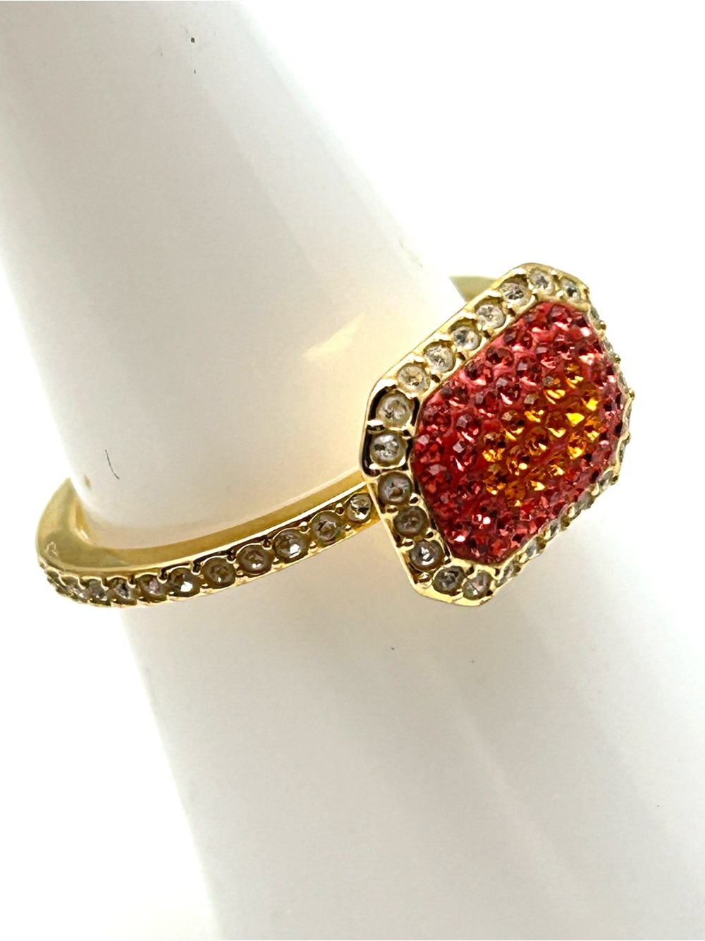 Swarovski Crystal No Regrets Orange Ring 6.5